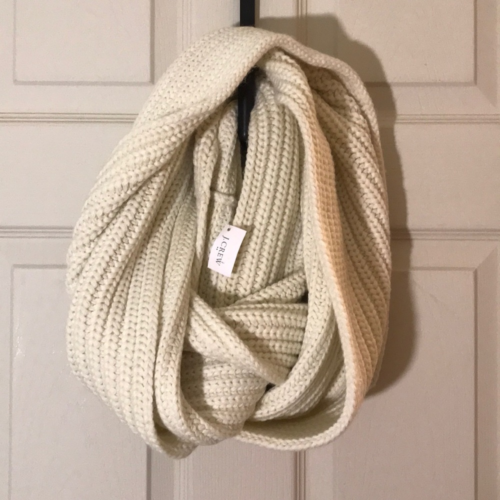 J. Crew Cream Infinity Chunky Scarf